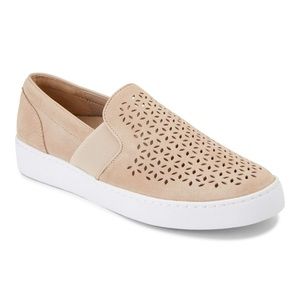 Vionic Kani Women’s Size 9 US Tan Suede Perforated Slip On Shoes